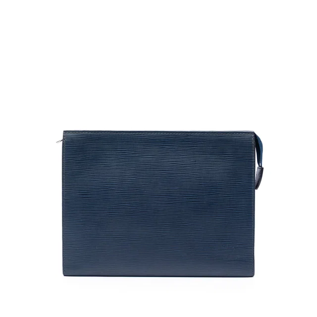 Blue Louis Vuitton Epi Toiletry Pouch 26 Clutch Bag in Blue Leather from Designer Revival