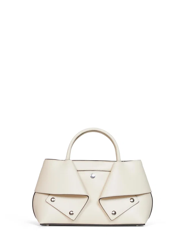 TOTEME Shoulder Bag — White Cow Leather in White Leather from HEWI