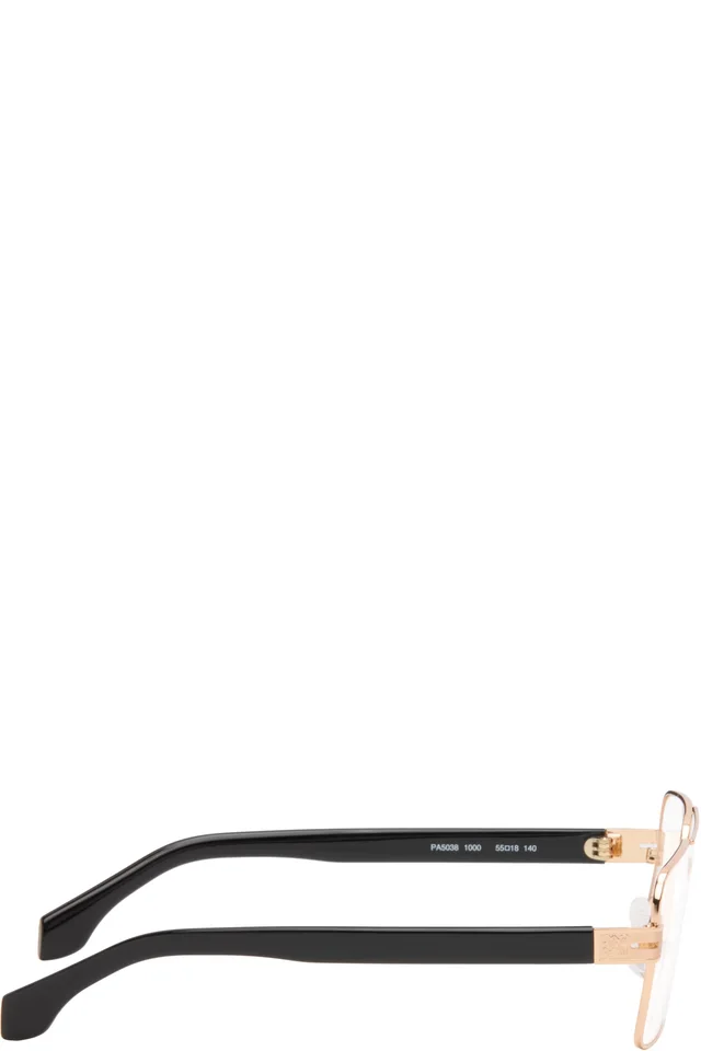 Palm Angels Black & Gold PA5038 Glasses, photo 2 of 4 from SSENSE