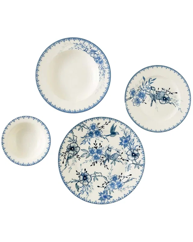 Bella Maison Bleu Blanc 24pc Porcelain Dinnerware Set, image 1 of 1 from Rue La La