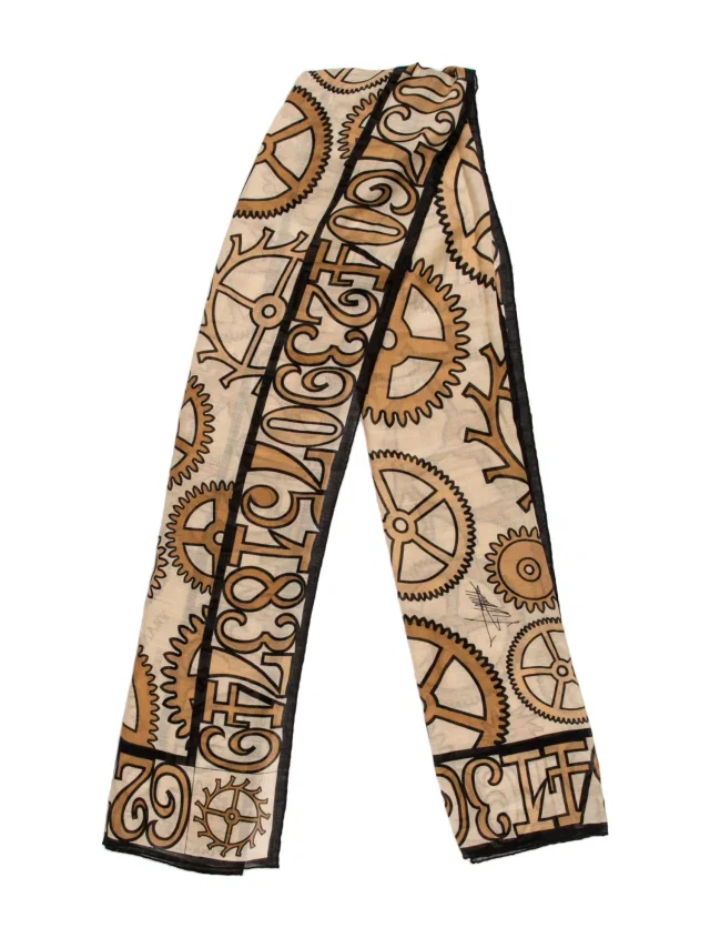 Franck Muller Wool Graphic Print Scarf in Wool from The RealReal