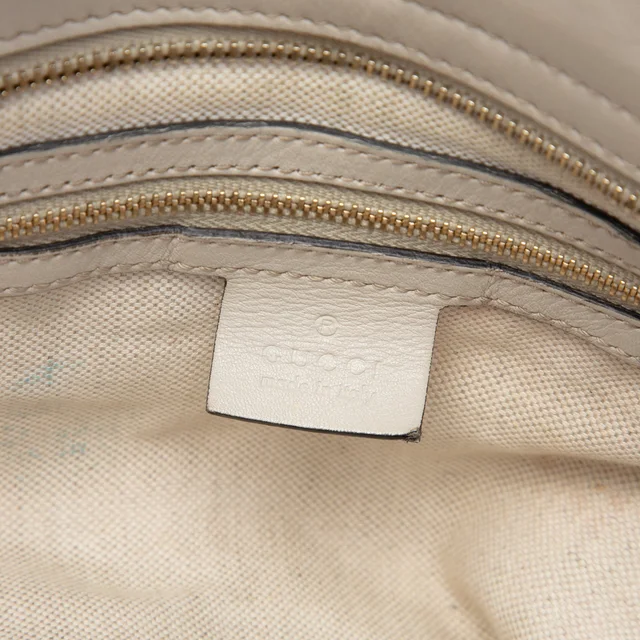 White Gucci Guccissima Bree Tote in White Leather from Designer Revival, photo 2 of 2