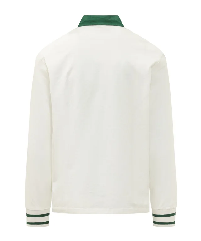 Drôle de Monsieur Slogan Long-Sleeved Polo Shirt, photo 3 of 3 from SENSER