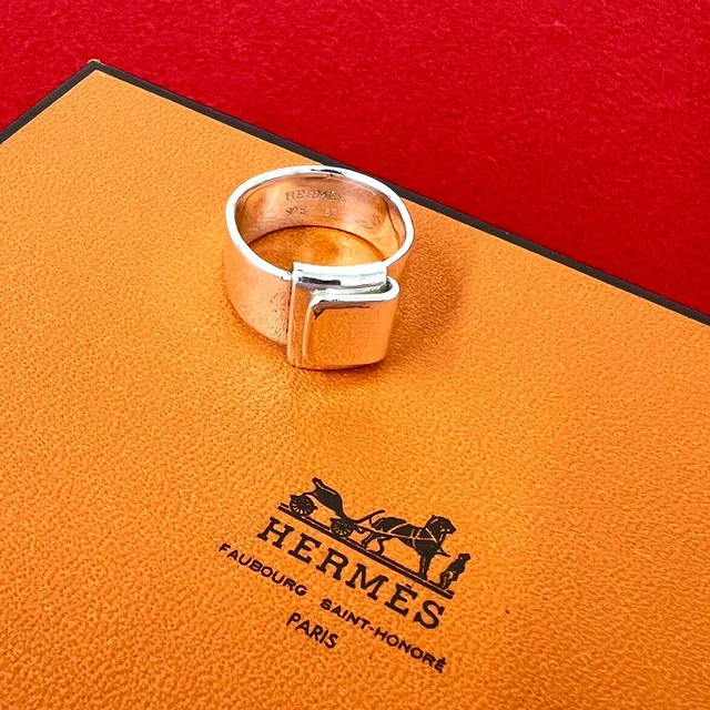 Hermès Vintage Folding Ring 925 Sterling Silver in Silver from The Reluxe