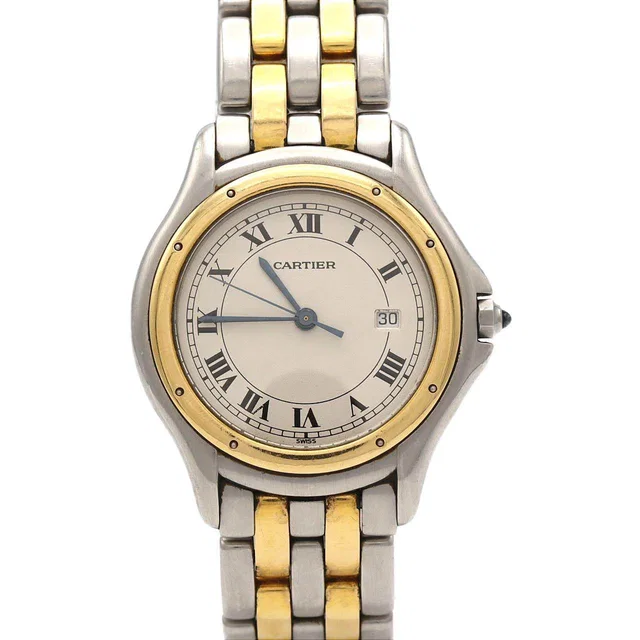 Cartier Panthere Cougar Stainless Steel Yellow Gold Quartz in Yellow from LuxUness