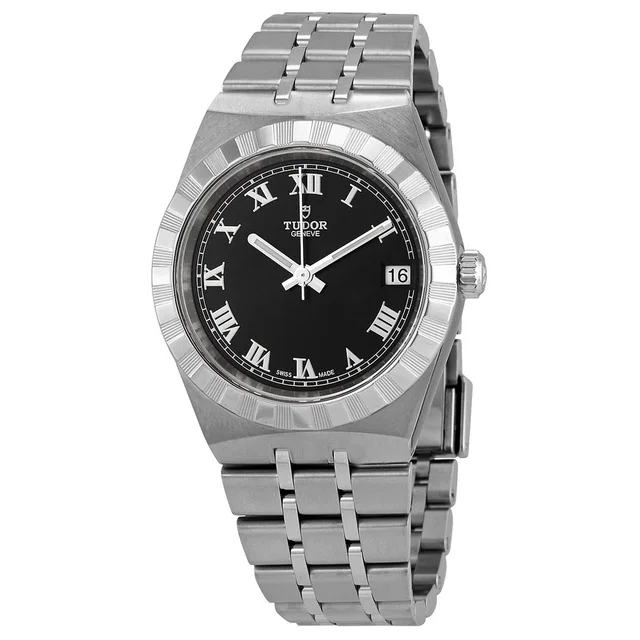 Tudor Royal Black Dial Ladies Watch M28400-0003 in silver|black|gray from Jomashop.com