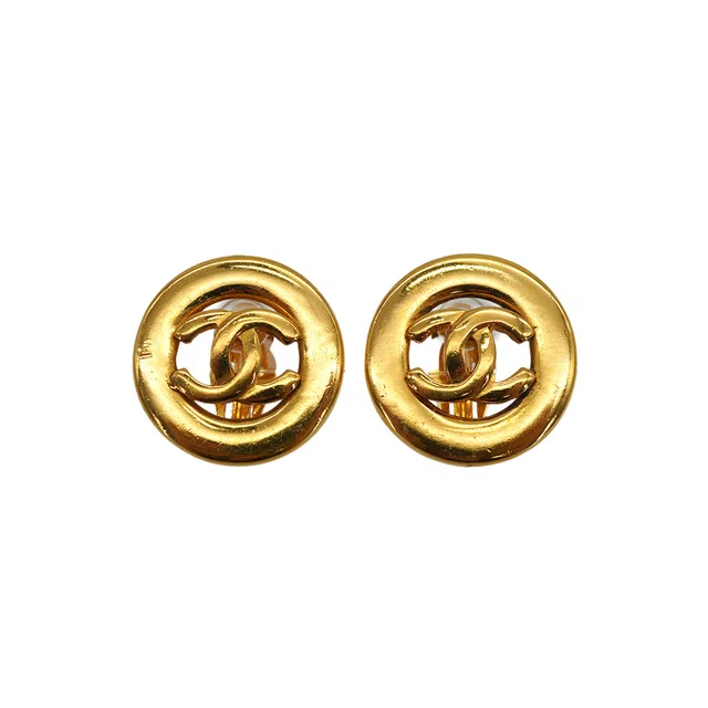 Chanel Vintage Earrings Cocomark Round Accessory from Luxury Promise