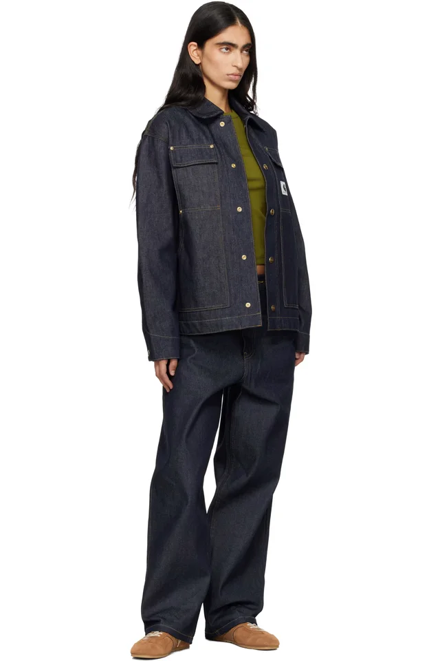 Carhartt Work In Progress Navy OG Arctic Denim Jacket, photo 4 of 4 from SSENSE