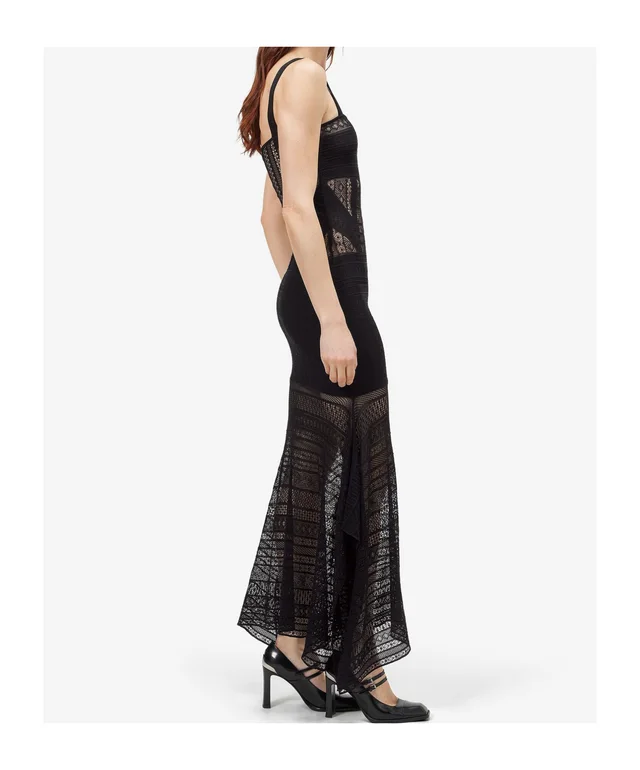 Alexander McQueen Women's Viscose Knit Lace Dress in Black, photo 3 of 5 from SENSER