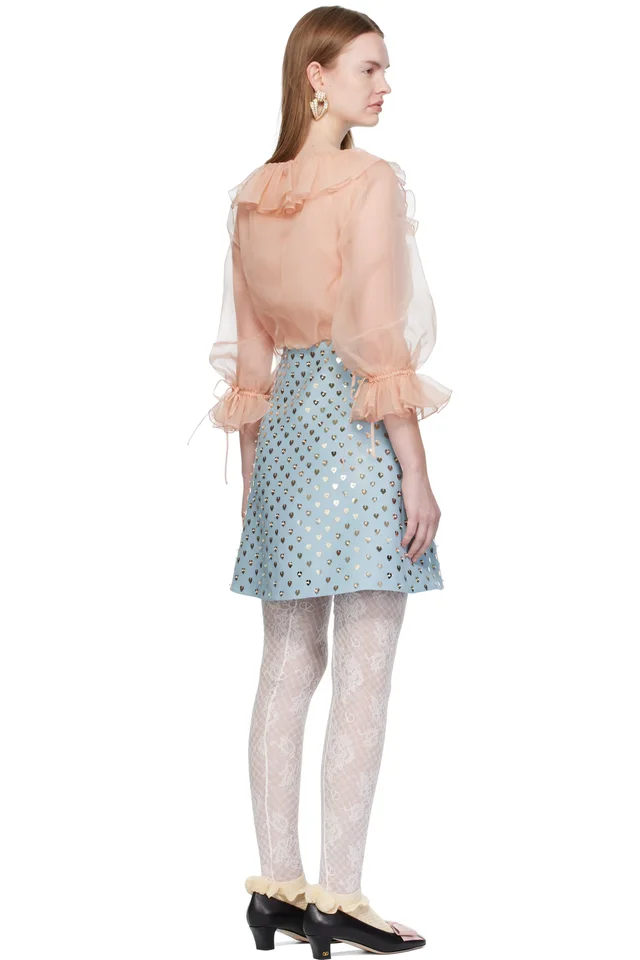 Valentino Pink & Blue Sequin Minidress, photo 3 of 4 from SSENSE
