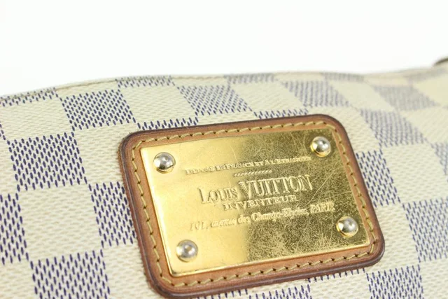 Louis Vuitton Damier Azur Pochette Eva 2way Crossbody Sophie in Canvas from Bagriculture