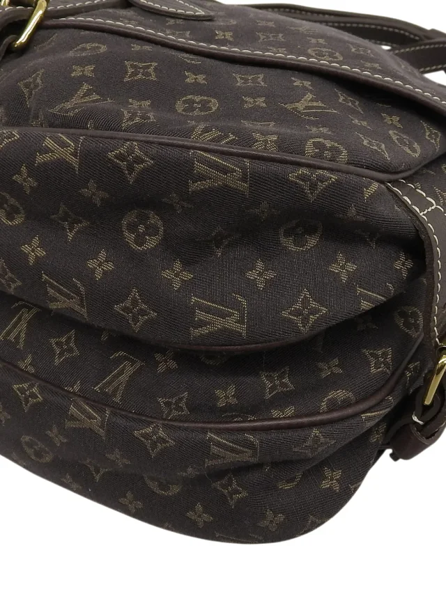 Louis Vuitton 2009 Monogram Mini Lin Saumur Ebène in Brown Coated canvas from VINTAGE QOO TOKYO, photo 7 of 10