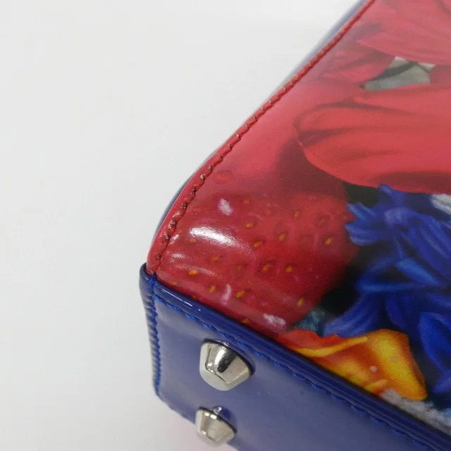 Christian Dior Lady Dior Mini Bag in RED+BLUE(レッド+ブルー) / SILVER(シルバー)金具 from KOMEHYO, photo 4 of 10