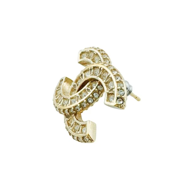 Chanel CC Logo Single Earrings Gold in Gold from The Reluxe