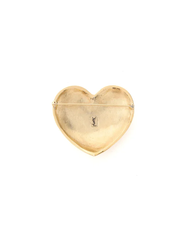 Saint Laurent Rhinestone Heart Brooch from A Retro Tale, photo 2 of 3
