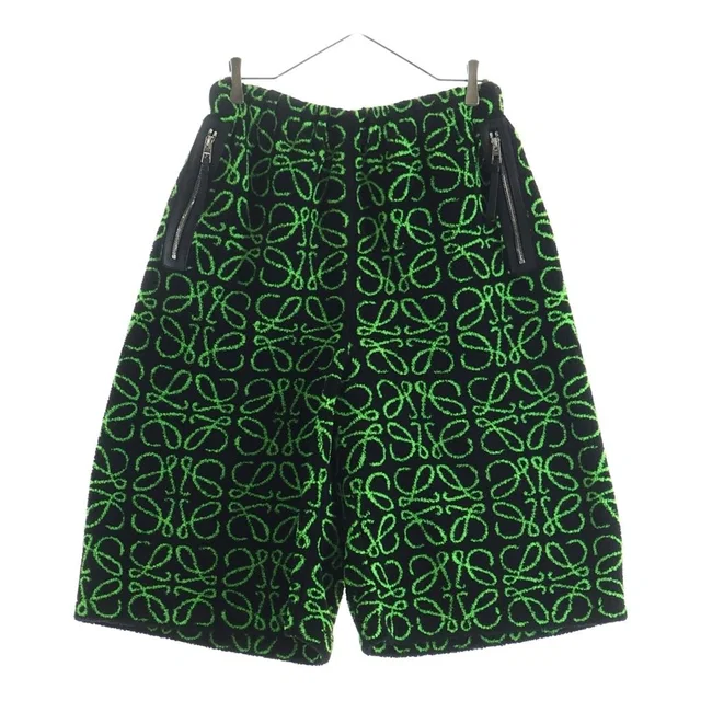 Loewe Jacquard Bermuda Shorts Anagram Black Green in Black from The Reluxe
