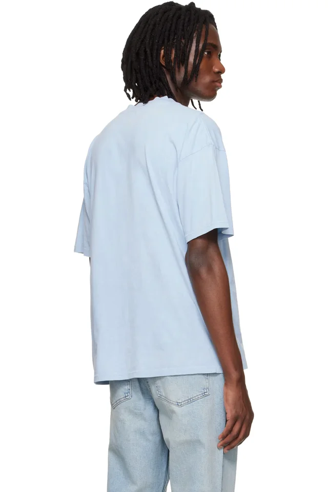Represent Blue Western Initial T-shirt, photo 3 of 4 from SSENSE