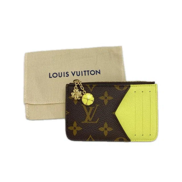 Louis Vuitton Monogram Card Case Romy Yellow Coin Purse in Yellow Coated canvas from The Reluxe