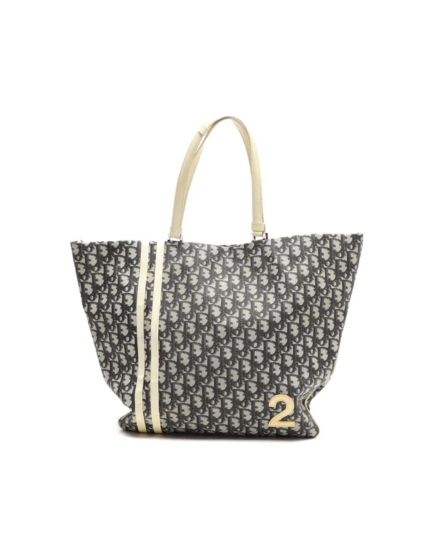 Dior John Galliano Trotter Tote Bag in Canvas from A Retro Tale