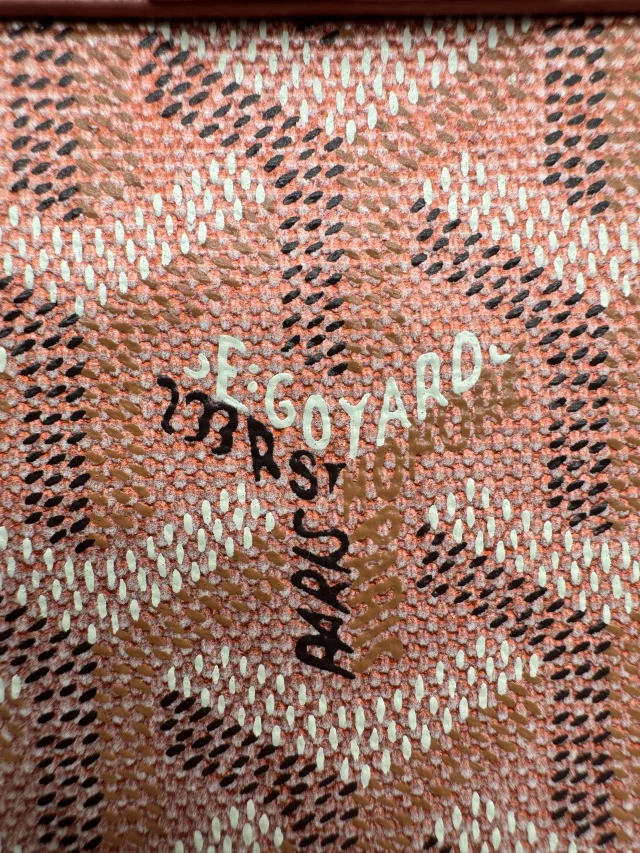 Goyard Saïgon Structuré Nano Multicoloured Pink Metallic Goyardine Palladium Hardware in Pink from Luxury Promise, photo 11 of 11
