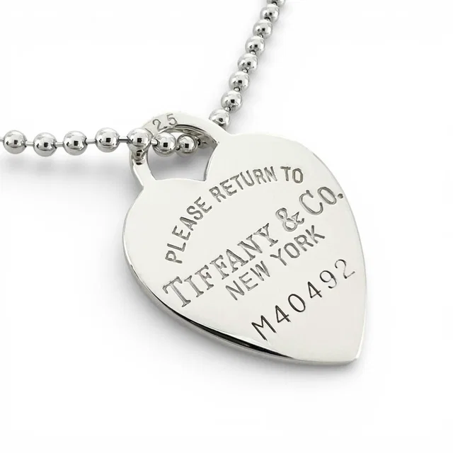 Tiffany & Co. Necklace 925 Sterling Silver Return to Heart in Silver from The Reluxe