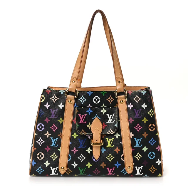 Louis Vuitton Aurelia MM Multicolour Monogram Coated Canvas Bag - Black in Black Coated canvas from H&T
