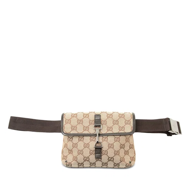Beige Gucci GG Canvas Jackie Belt Bag in Beige Canvas from Designer Revival