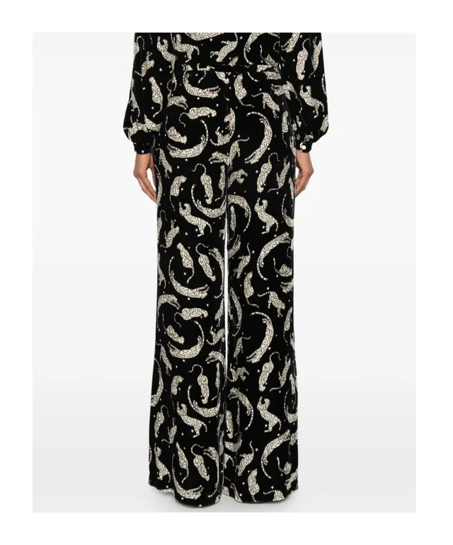 Forte Forte leopard-print velvet-effect trousers, photo 4 of 5 from SENSER