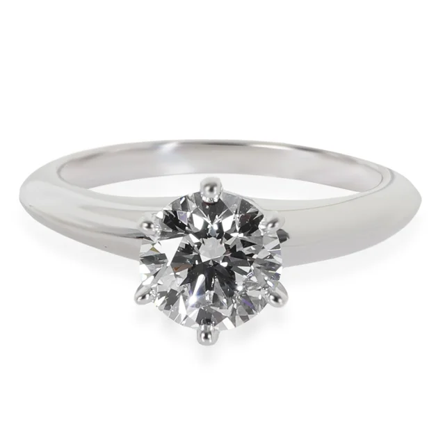Tiffany & Co. 0.88 ct Round Brilliant Diamond Engagement Ring from myGemma