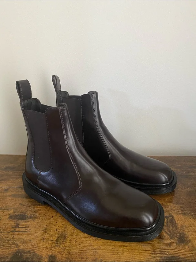 The Row Elastic Ranger Boots In Dark Brown Leather (38.5) in red|brown Leather from Poshmark