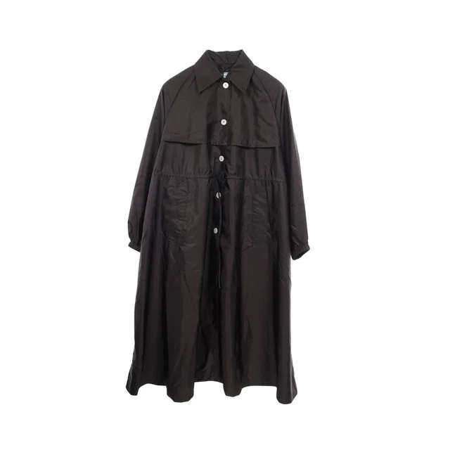 Prada Soutien Collar Coat Re-Nylon Black Nylon in Black Nylon from The Reluxe