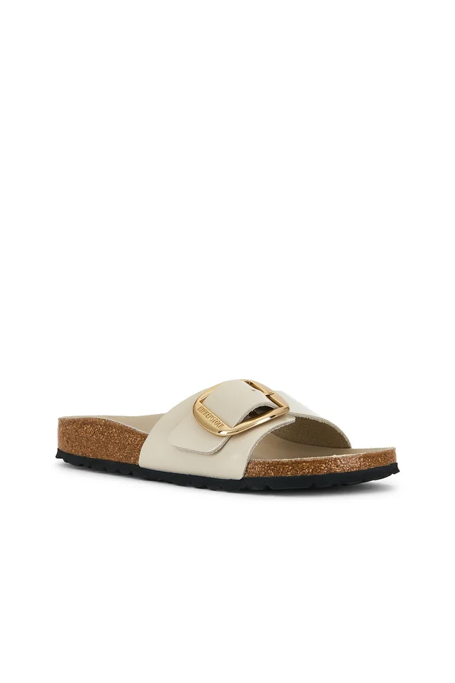 BIRKENSTOCK Madrid Big Buckle High Shine Sandal in Oyster, photo 2 of 5 from REVOLVE (Canada)