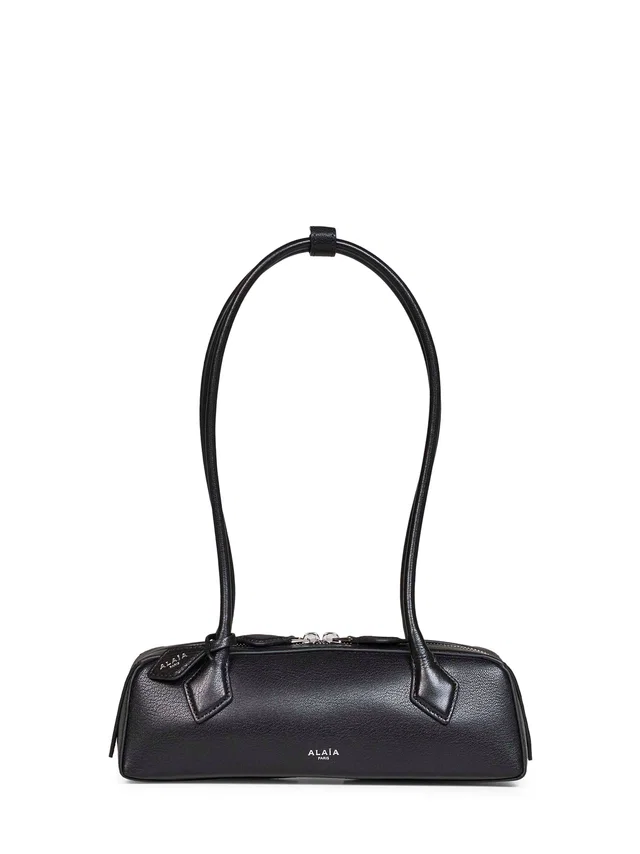 Alaïa Le Teckel Shoulder Bag — Black Goatskin Leather in Black Goatskin from HEWI