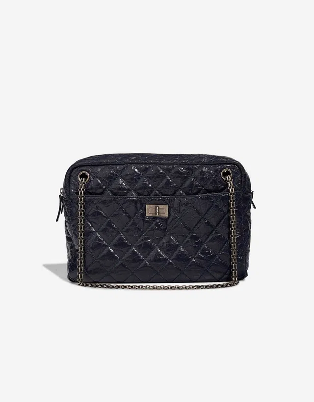 Chanel 2.55 Reissue Camera Bag Patent Dark Blue in Blue Patent leather from SACLÀB