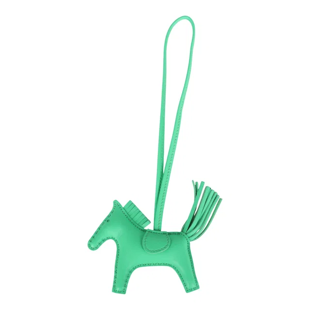 Hermès Pegase Rodeo Bag Charm PM Vert Comics Milo Lambskin in Green Lambskin from Madison Avenue Couture