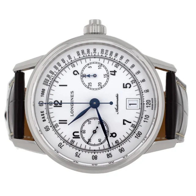 Heritage Chronograph Stainless Steel White Dial 41mm Full Set | Longines | Buy at in White from Truefacet