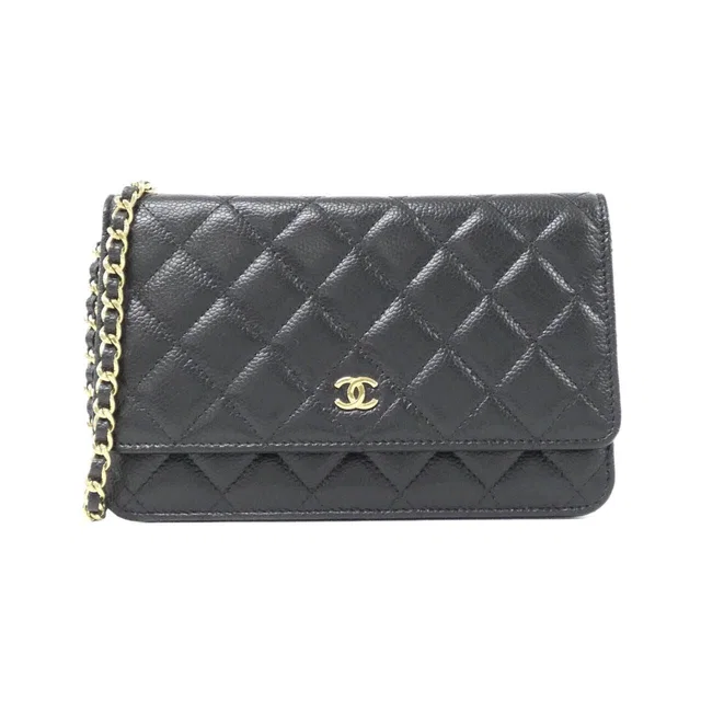 Chanel Timeless Classic Line Chain Wallet Shoulder Bag in Caviar leather from The Reluxe