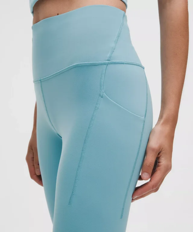 lululemon Wunder Train High-Rise Tight with Pockets 25" in Washed Blue, photo 5 of 6 from lululemon