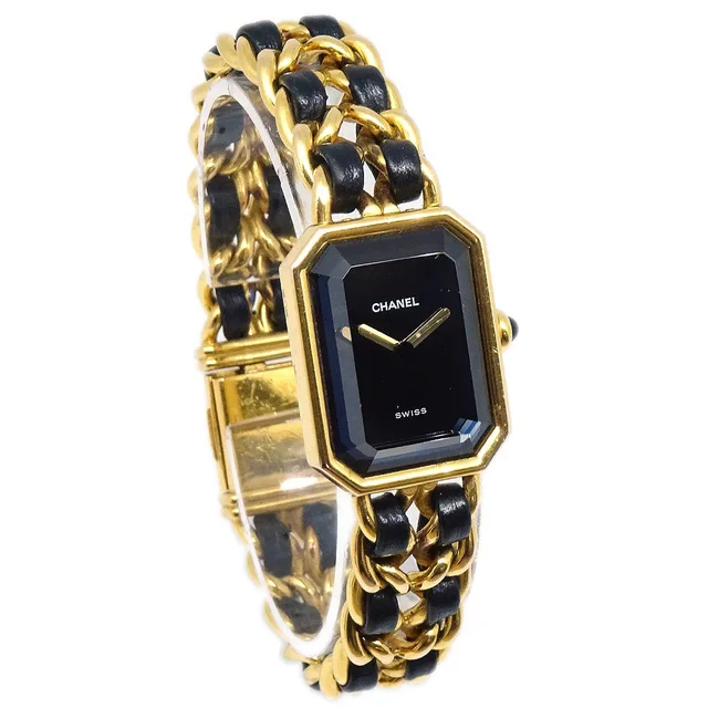 Chanel Premiere Watch #L in Leather from AMORE Vintage Tokyo