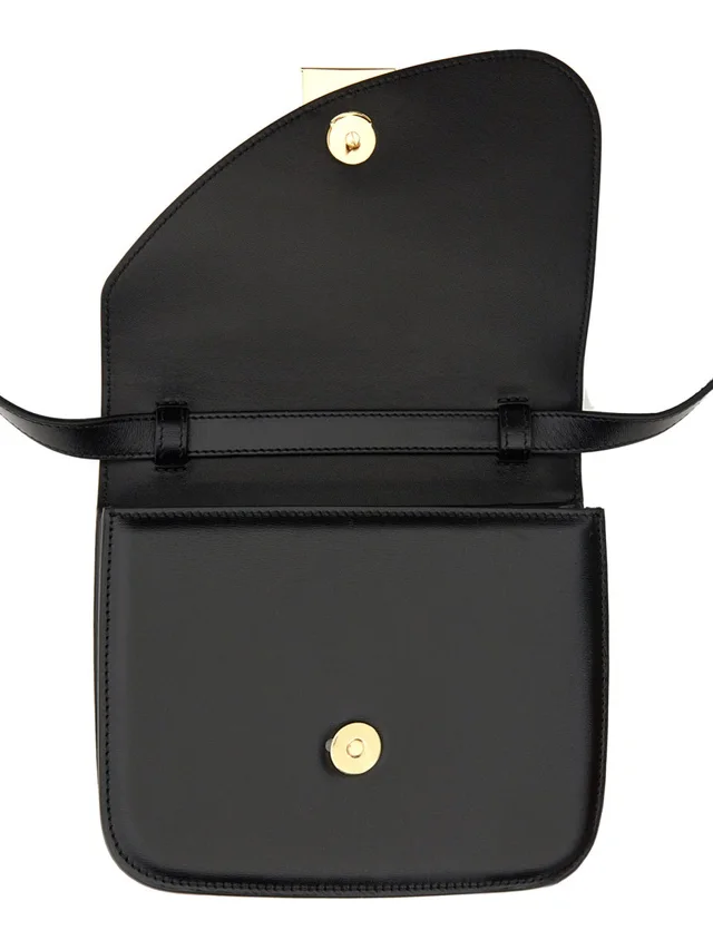 Ferragamo Calf Leather Shoulder Bag — Black in Black Calfskin from HEWI, photo 2 of 2