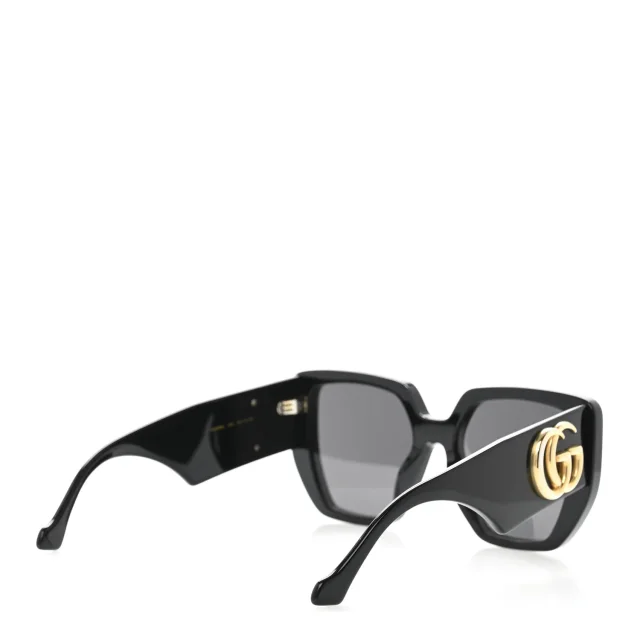 Gucci Acetate Square Frame Sunglasses GG0956S Black in Black from FASHIONPHILE, photo 4 of 10