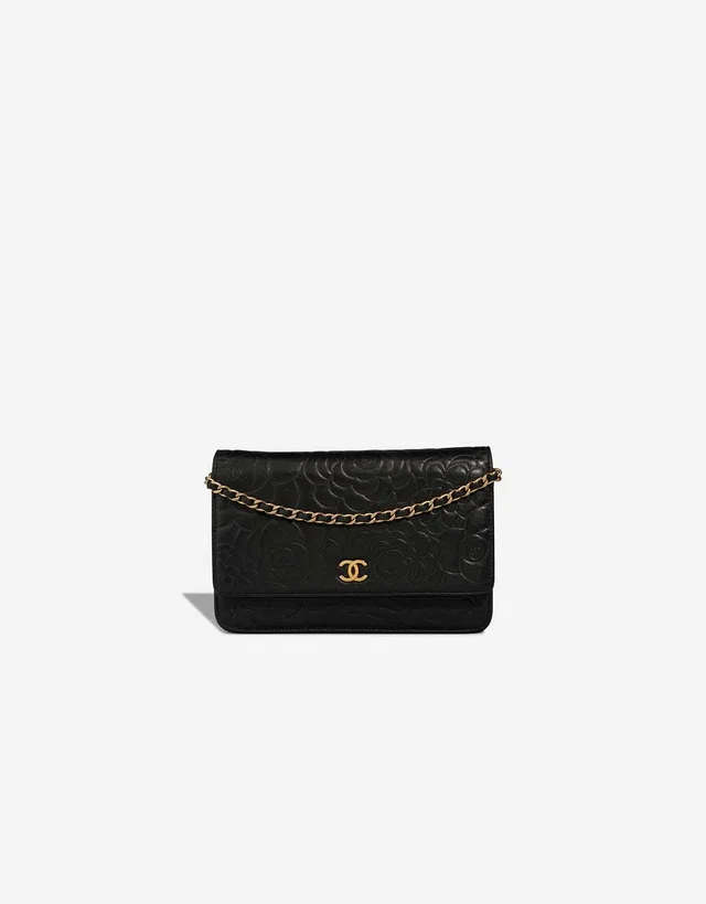 Chanel Wallet On Chain Camellia Lamb Black in Black Lambskin from SACLÀB