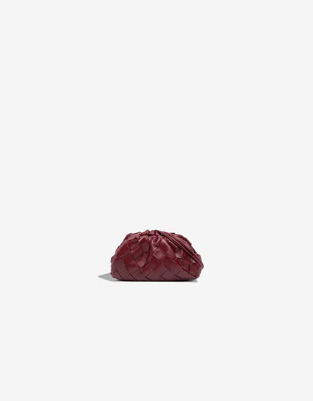 Bottega Veneta Pouch Extra Mini Lamb Red in Red Leather from SACLÀB