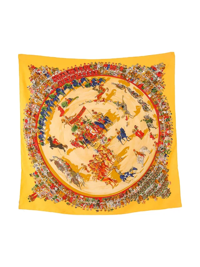 Hermès Cirque Molier Silk Scarf in Silk from Arcade Vintage