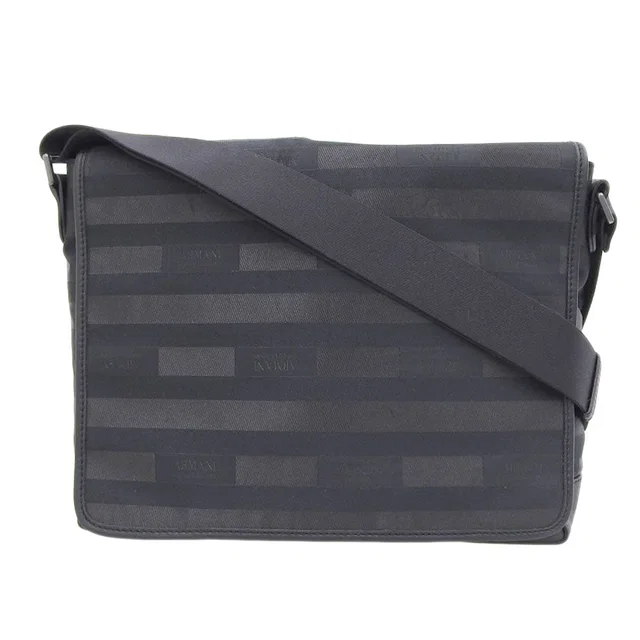 Giorgio Armani Coated Canvas Leather Messenger Bag in Coated canvas from LuxUness