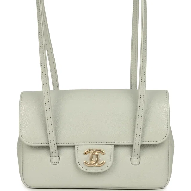 Chanel Mini Preppy Coco Clutch in Green Caviar leather from Madison Avenue Couture