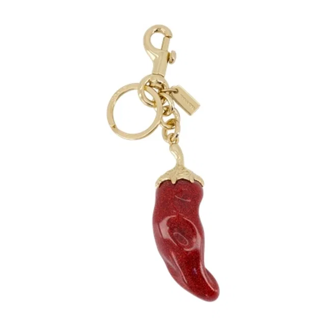 Coach Chili Pepper Acrylic Charm — Red Wallet in Red Resin from HEWI