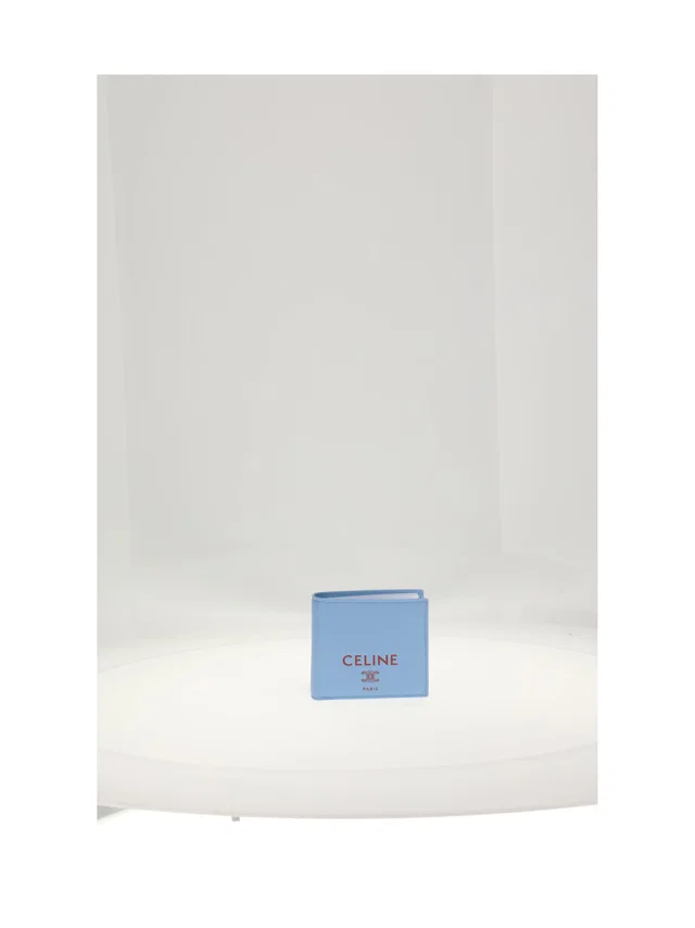 Celine Lambskin Bi-Fold Wallet — Blue in Blue Lambskin from HEWI