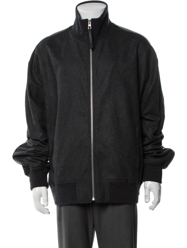 Loewe 2025 Anagram Bomber Jacket w/ Tags in gray|black Satin from The RealReal