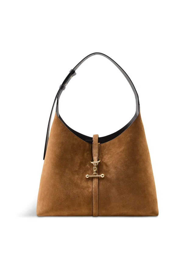Strathberry Kite Maxi Suede Hobo Bag in Brown from Fenwick, photo 1 of 1